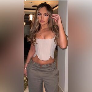 White fox living large bustier beige XL